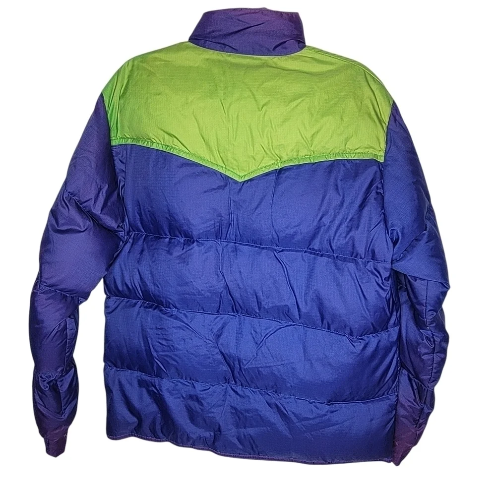 Vintage 70s Sunshine Down Insulated Down Ski Puffer Jacket in Violet Green